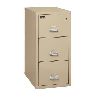 FireKing 3-Drawer 31" Deep 2-Hour Rated Fireproof File Cabinet, Letter - Shown in Parchment