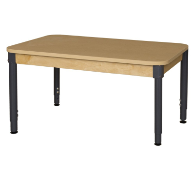 Wood Designs 48" W x 30" D Adjustable High Pressure Laminate Elementary School Table (Shown with 18" - 29" Legs)