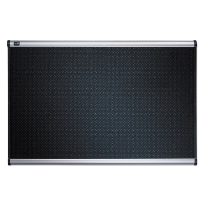Quartet Prestige 6' x 4' Aluminum Frame Black Embossed Foam Bulletin Board