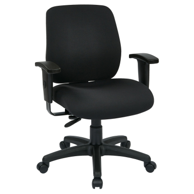 Office Star Work Smart Deluxe Ratchet-Back Fabric Mid-Back Task Chair