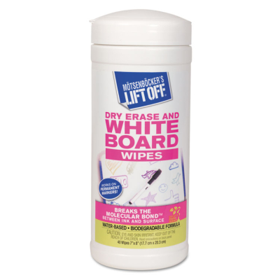 Motsenbocker Lift-Off Dry Erase Board Cleaner Wipes 30 Wipes/Can