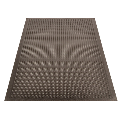 NoTrax 447 Comfort-Eze 2' x 3' Rubber Anti-Fatigue Floor Mat, Black