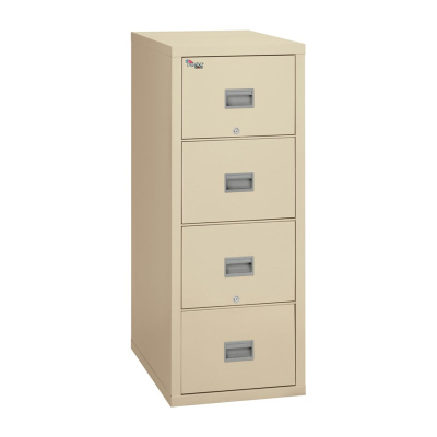 FireKing Patriot 4-Drawer 31" Deep 1-Hour Rated Fireproof File Cabinet, Letter (Shown in Parchment)