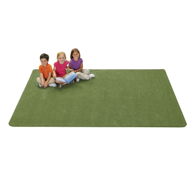 Carpets for Kids KIDply Soft Solids Rectangle Classroom Rug, Grass Green