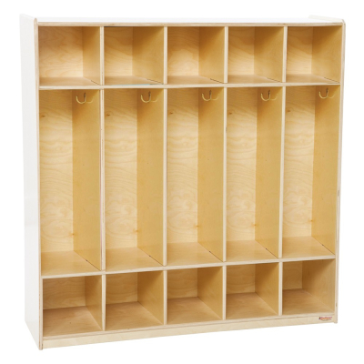 Wood Designs Childrens Classroom 5-Section Locker Storage