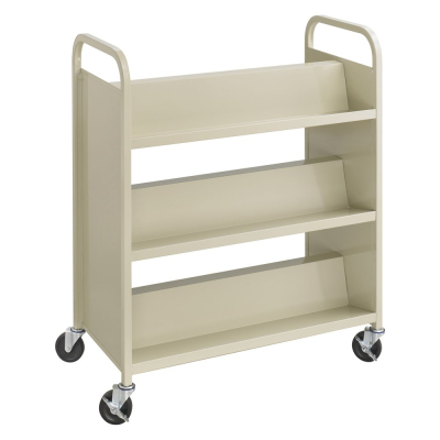 Safco Scoot 36" W 6-Shelf Double-Sided School Book Cart
