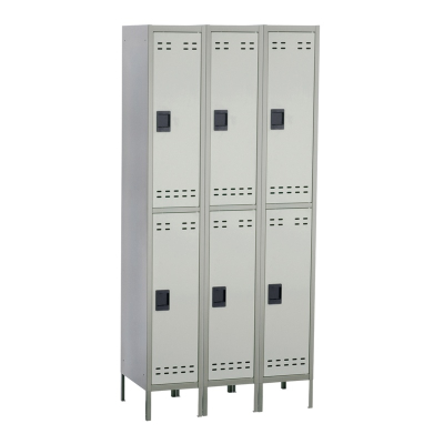 Safco Double Tier 3-Column Steel Locker (Shown in Grey)