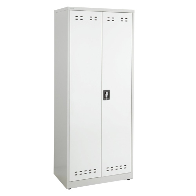 Safco 30" W x 18" D x 72" H Storage Cabinet, Assembled, Grey