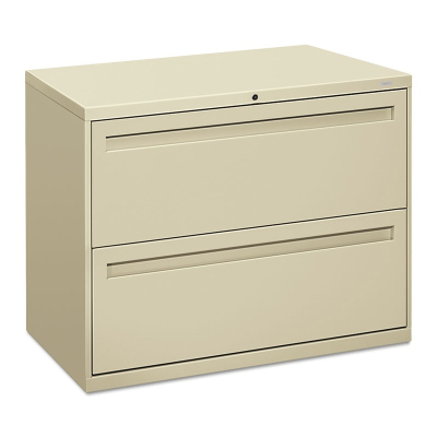 HON Brigade 782LL 2-Drawer 36" Wide Lateral File Cabinet, Letter & Legal Size, Putty
