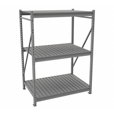 Tennsco 48" D x 48" W x 84" H 3-Shelf Corrugated Deck Bulk Storage Unit