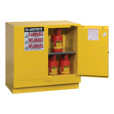 Justrite Sure-Grip EX Undercounter 22 Gal Flammable Storage Cabinet (Shown in Yellow)