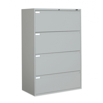 Global 9342P-4F1H 4-Drawer 42" Wide Lateral File Cabinet, Letter & Legal (Shown in Light Grey)