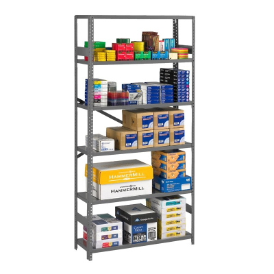 Tennsco ESP-6 6-Shelf 12" D Open-Back Storage Shelving Unit