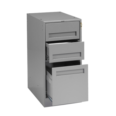 Tennsco MD3-1524 Drawer Cabinet with 2 Box Drawers & 1 File Drawer (Shown in Medium Grey)