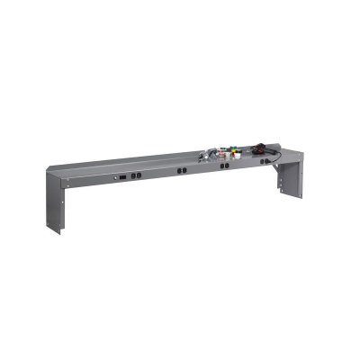 Tennsco REI-1060-WK-1 Pre-Wired Electronic Riser with End Supports (60" W) - Shown in Medium Grey