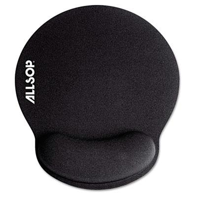 Allsop MousePad Pro 7-1/4" x 8-1/4" Memory Foam Mouse Pad with Wrist Rest, Black