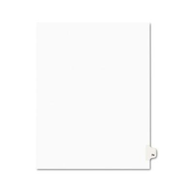Avery Preprinted "74" Tab Letter Dividers, White, 25/Pack