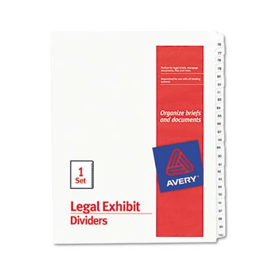 Avery 76-100 Allstate 25-Tab Legal Dividers, White, 1 Set