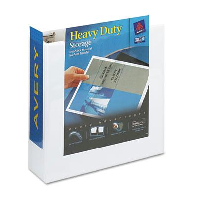 Avery 3" Capacity 8-1/2" x 11" Slant Ring One Touch View Binder, White
