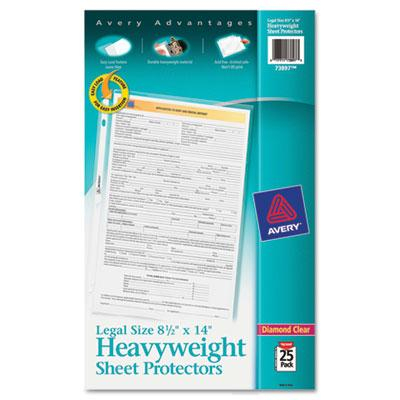 Avery 8-1/2" x 14" Top-Load Heavy Gauge Poly Sheet Protectors, 25/Pack