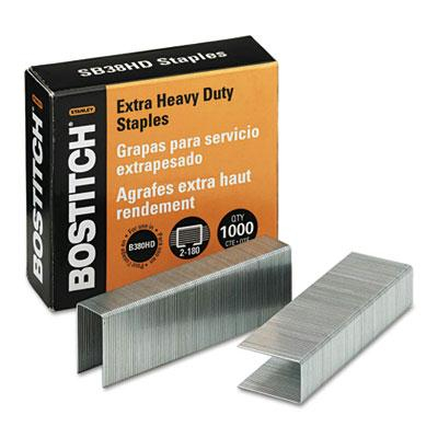 Stanley Bostitch 180-Sheet Capacity Staples for B380HD, 3/16" Leg, 1000/Box