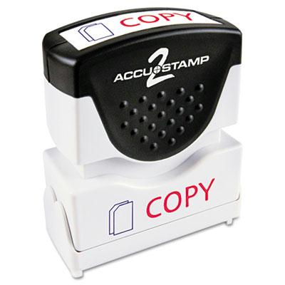 Accustamp2 "Copy" Shutter Stamp with Microban, Red/Blue Ink, 1-5/8" x 1/2"