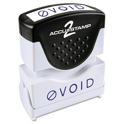 Accustamp2 "Void" Shutter Stamp with Microban, Blue Ink, 1-5/8" x 1/2"