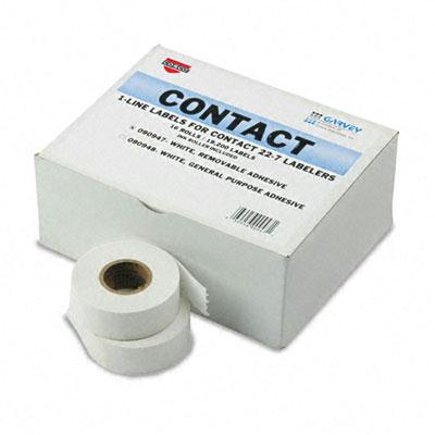 Garvey 7/16" x 13/16" One-Line Removable Pricemarker Labels, White, 19200/Box