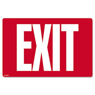 Cosco 12" W x 8" H Glow-In-The-Dark Exit Sign