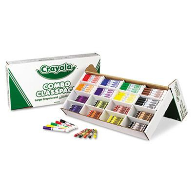 Crayola 128-Crayons & 128-Washable Markers Classpack, 8-Colors