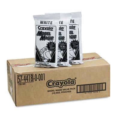 Crayola 8 oz Model Magic Modeling Compound, White, 12/Pack