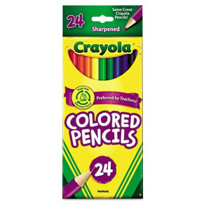 Crayola 3.3 mm Assorted Colors Woodcase Pencils, 24-Pack