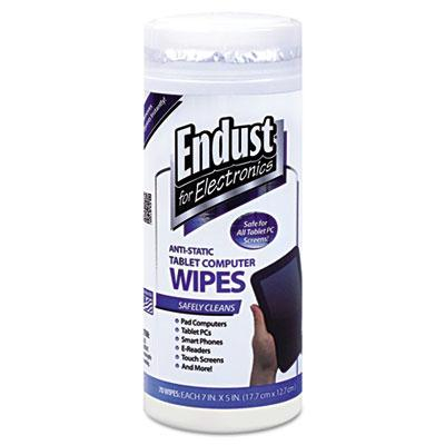 Endust for Electronics Anti-Static Tablet Computer Wipes Can, 70 Wipes
