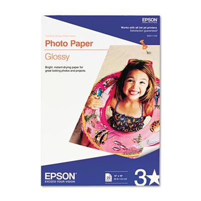 Epson 13" X 19", 60lb, 20-Sheets, Glossy Photo Paper