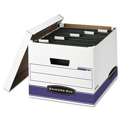 Bankers Box 12" x 15-1/2" x 10" Letter & Legal Hang 'N' Stor Storage Boxes, 4/Carton