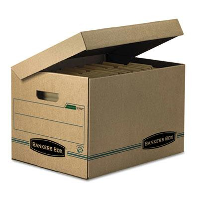 Bankers Box 12" x 15" x 10" Letter & Legal Stor/File Attached Lid Storage Boxes, 12/Carton