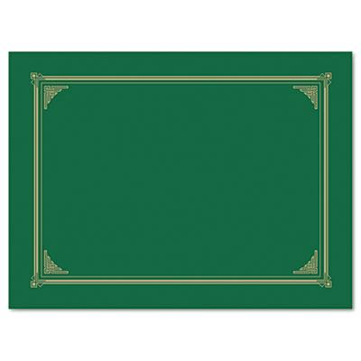 Geographics 9-3/4" x 12-1/2" 6-Pack Certificate Document Cover, Green
