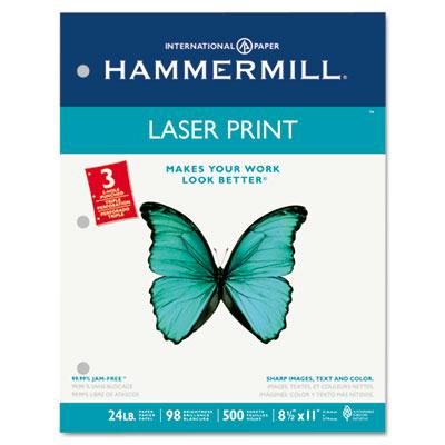 Hammermill 8-1/2" X 11", 24lb, 500-Sheets, 3-Hole Laser Paper