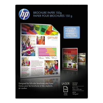 HP 8-1/2" X 11", 40lb, 150-Sheets, Glossy Brochure Paper