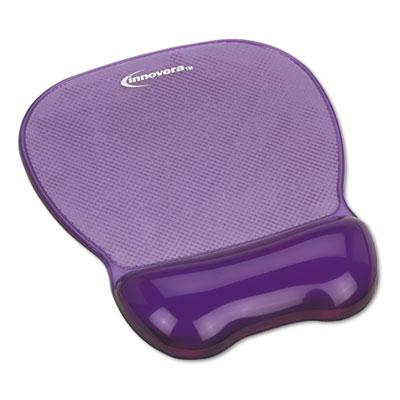 Innovera 8-1/4" x 9-5/8" Nonskid Gel Mouse Pad with Wrist Rest, Purple