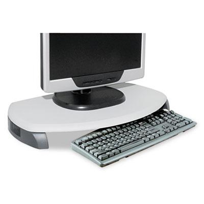 Kantek 3" H CRT/LCD Stand with Keyboard Storage, Gray