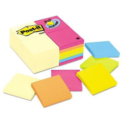 Post-It 3" X 3", 24 100-Sheet Pads, Canary Yellow & Cape Town Notes