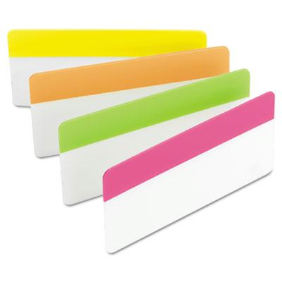 Post-It 3" x 1-1/2" Durable File Tabs, Assorted Bright, 24/Pack