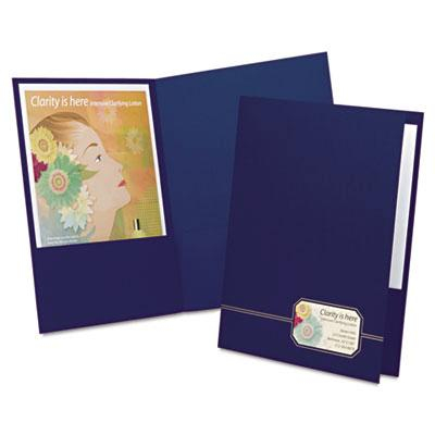 Oxford 80-Sheet 8-1/2" x 11" Two-Pocket Folder, Blue, 4-Pack