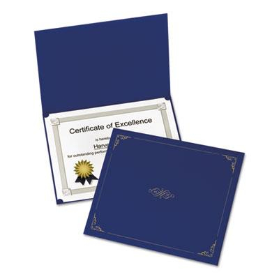 Oxford 9-3/4" x 12-1/2" 5-Pack Certificate Holder, Dark Blue