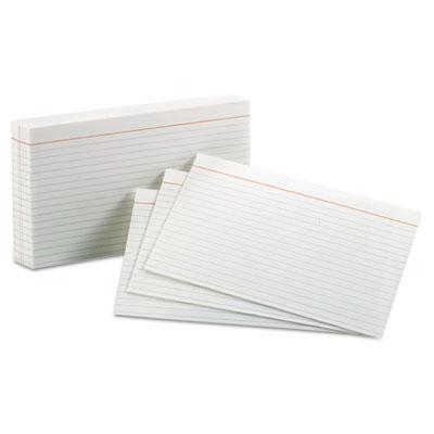 Oxford 5" x 8", 100-Cards, White, Ruled Index Cards