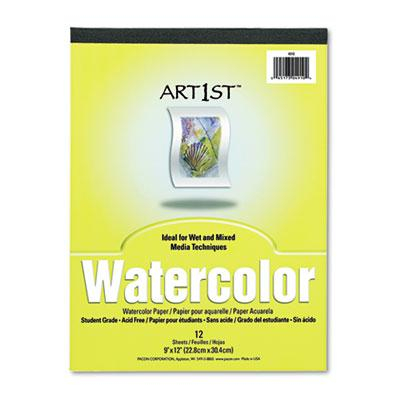 Pacon Art1st 9" x 12", 90lb, 12-Sheet, 12-Pack White Watercolor Paper Pad