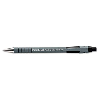 Paper Mate FlexGrip 1 mm Medium Retractable Ballpoint Pens, Black, 12-Pack