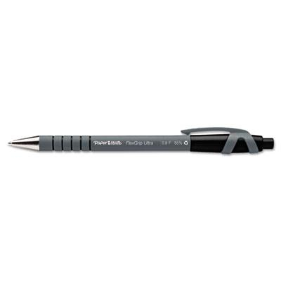Paper Mate FlexGrip 0.8 mm Fine Retractable Ballpoint Pens, Black, 12-Pack