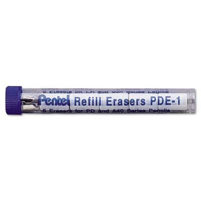 Pentel PDE1 Eraser Refills, 5-Pack